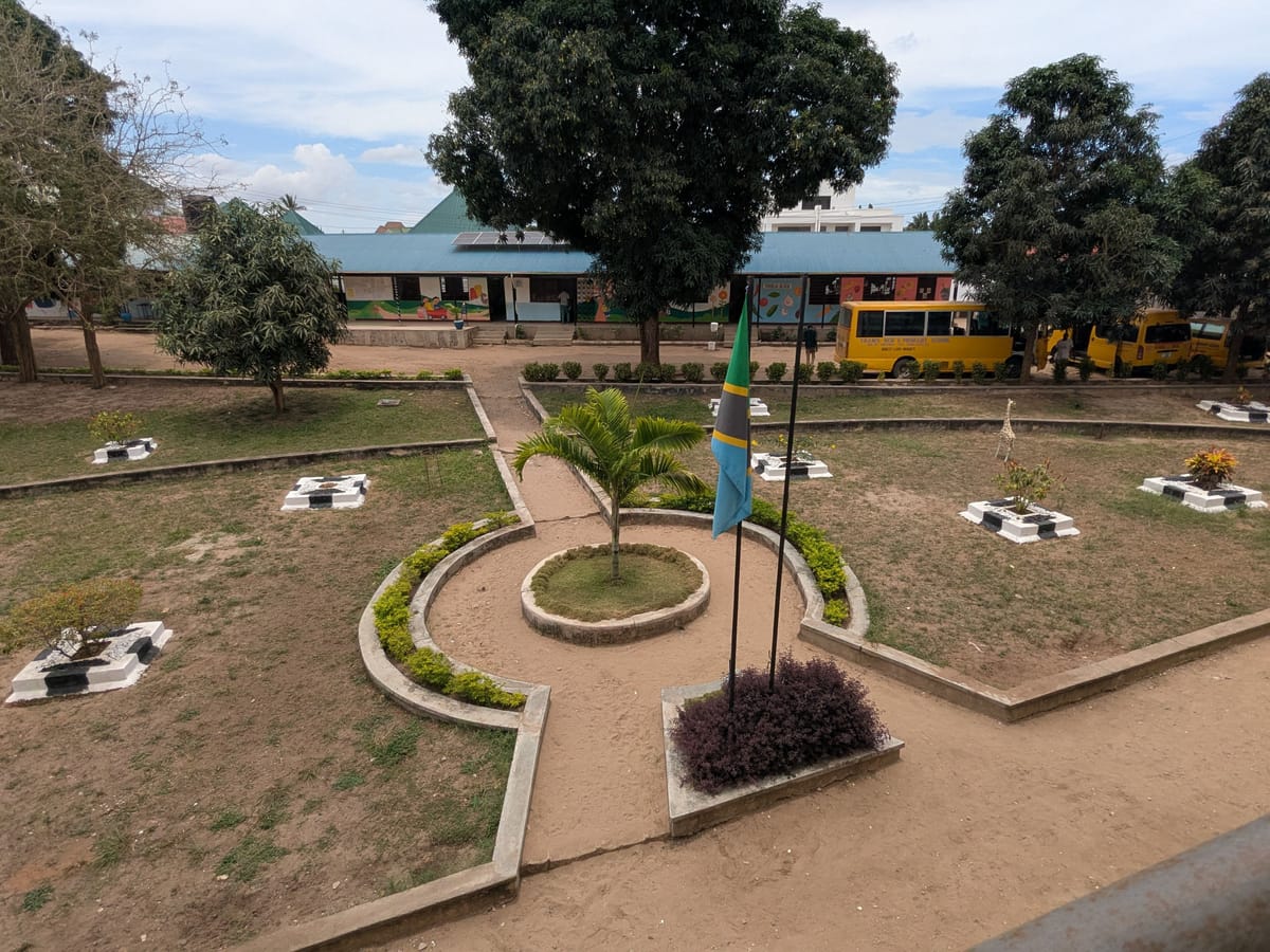 Garden and flag